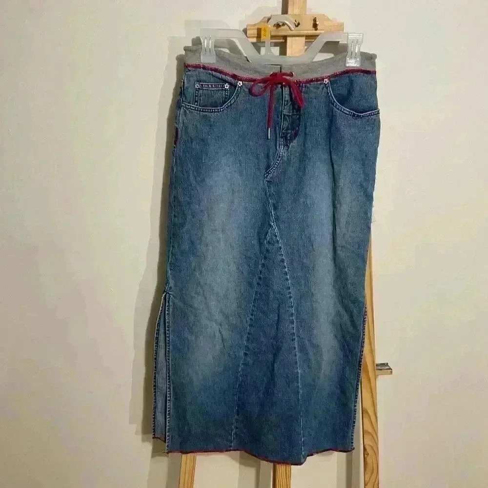 Unionbay Junior’s Denim Skirt,Y2K, side slits, size 3